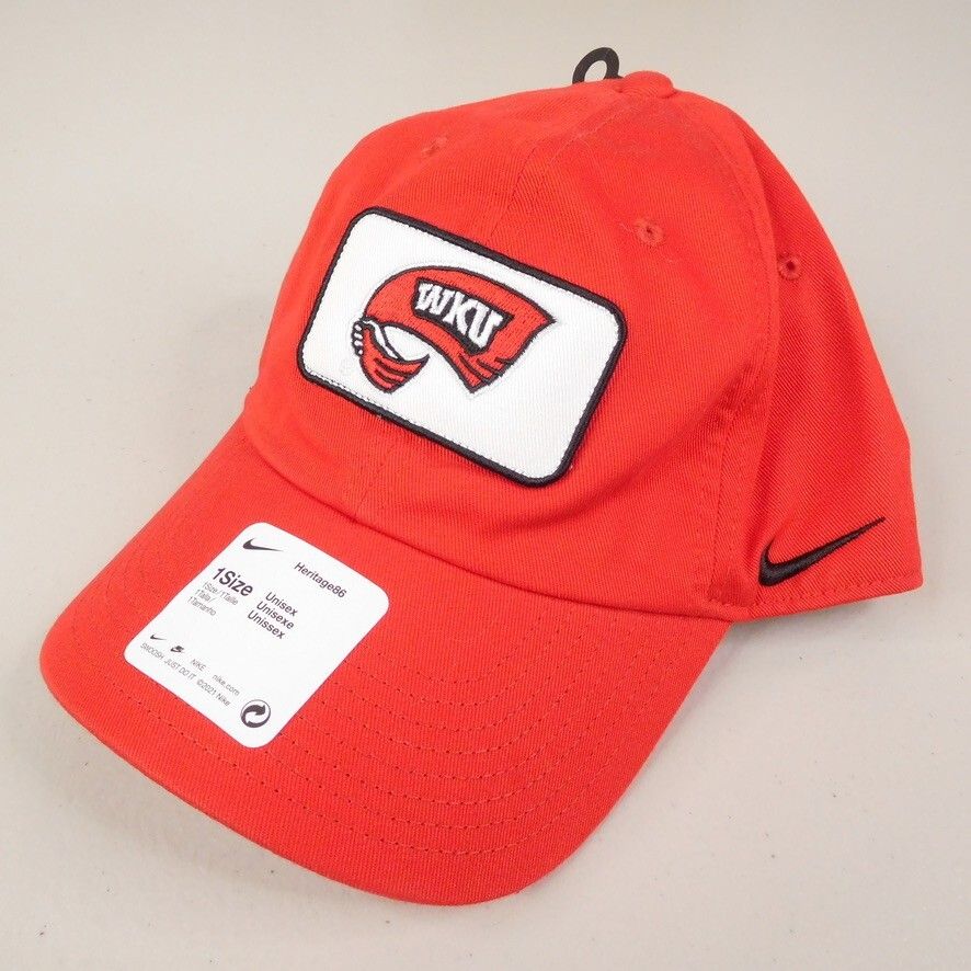 Western Kentucky Hilltoppers Hat Red Nike Heritage 86 Campus Dad Cap Mens Wku